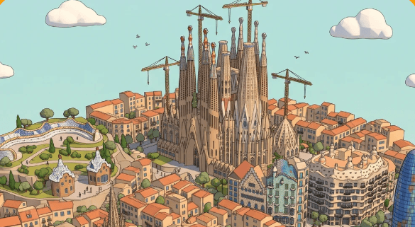 Barcelona illustration