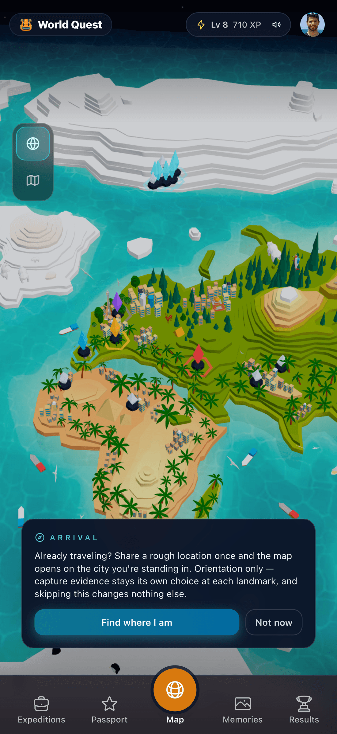 World Quest illustrated world map